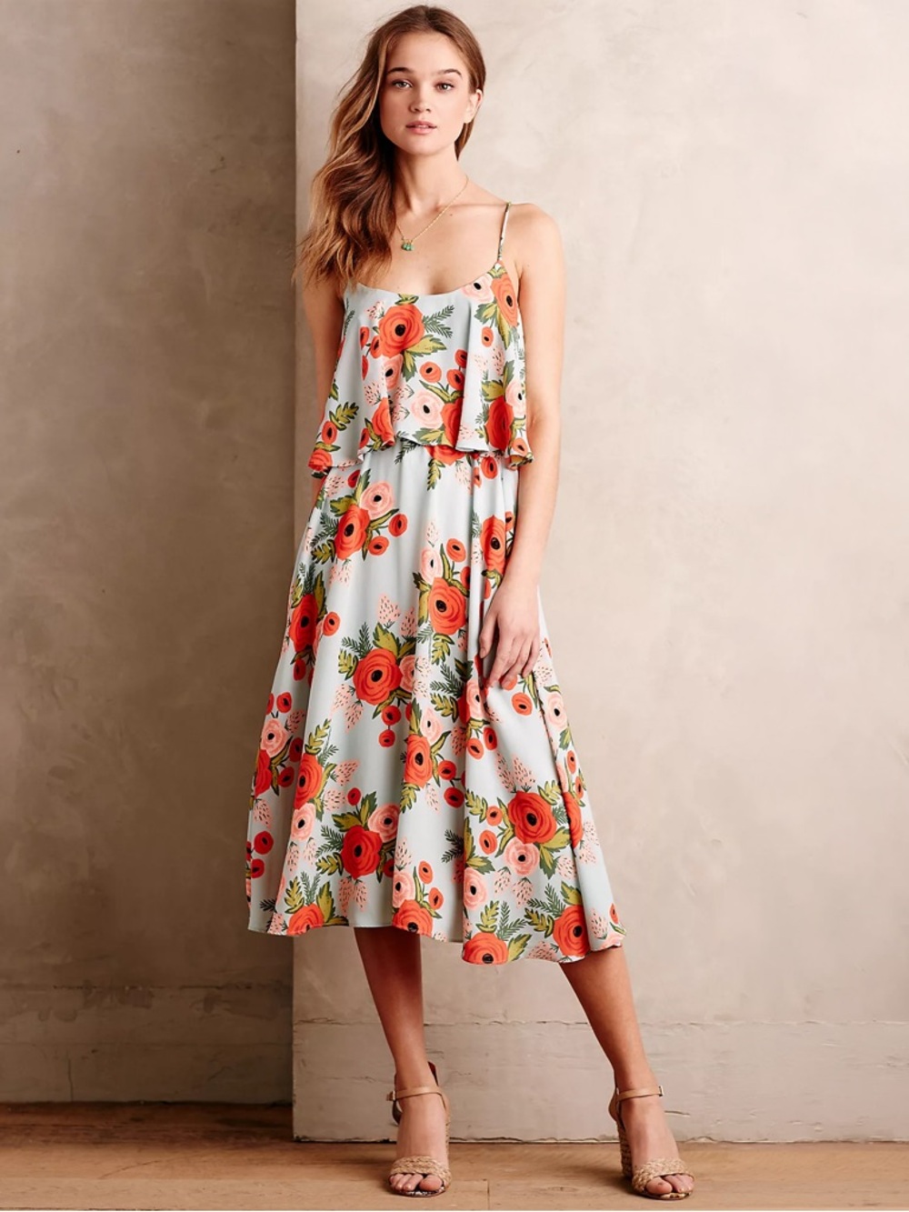 Anthropologie - Paper Crown + Rifle Paper Co. - Poppy Field Dress